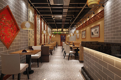 吐鲁番传统中式餐厅餐馆装修设计效果图